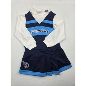 Kids NFL Tennessee Titans Cheerleader Dress Outfit Toddler Size 24M 2 Piece Set
